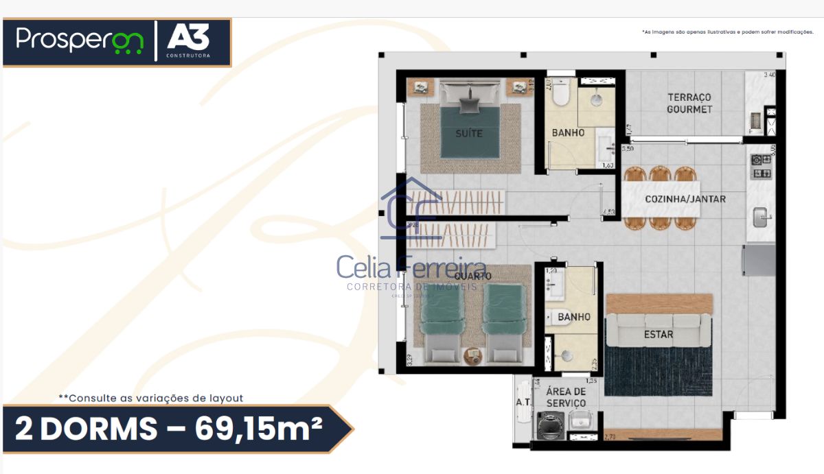 Apartamento à venda com 2 quartos, 69m² - Foto 14